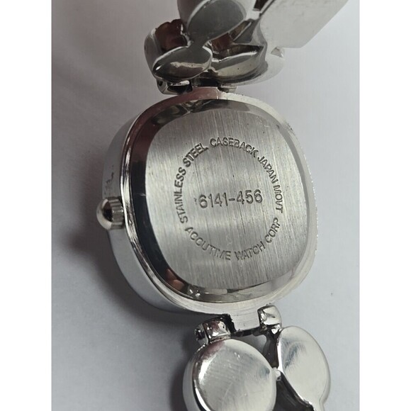 Novelle Gemstone Bracelet Watch Aventurine Blue Cabochon Silver Tone New Battery - Picture 10 of 10